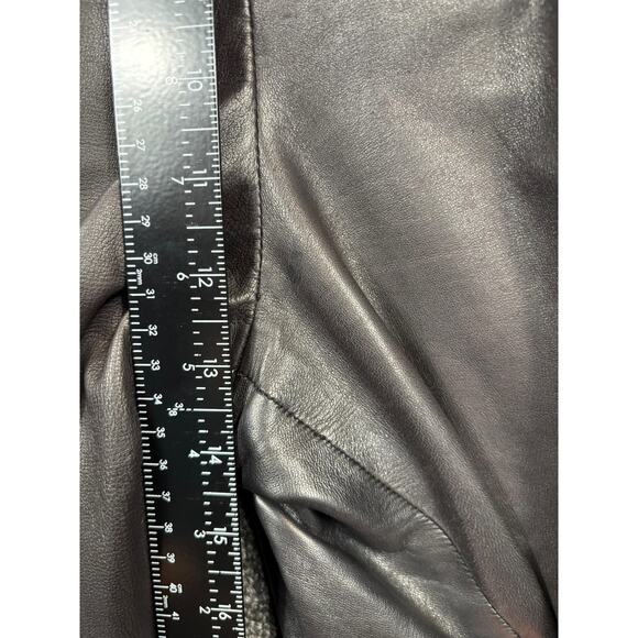 VTG Giorgio Ropati Leather Tapered Pants Womens Size 12 High Rise Pleated Italy - Picture 7 of 8